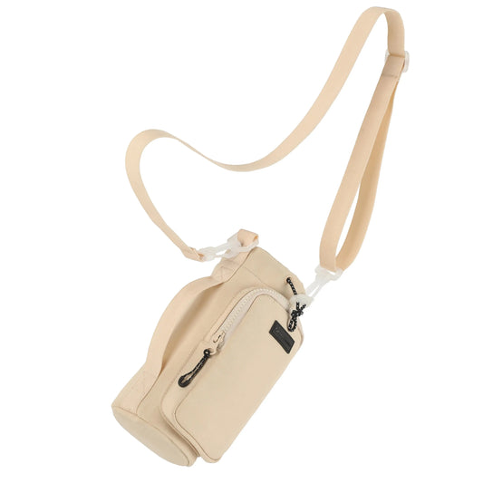 Portable Water Bottle Carrier Bag Travel Small Crossbody Shoulder Phone Pocket Bag with Cup/Water Bottle Holder Pouch